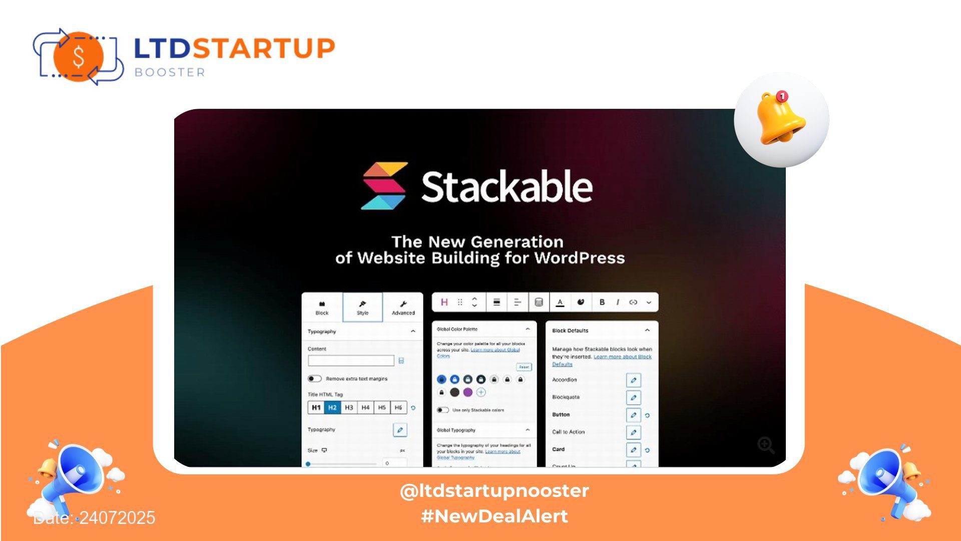 New Lifetime Deal - Stackable - Build premium, responsive WordPress websites. cover